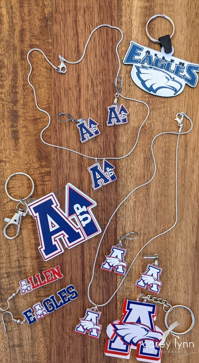 Allen Eagles Acrylic Earrings, Keychains, and More