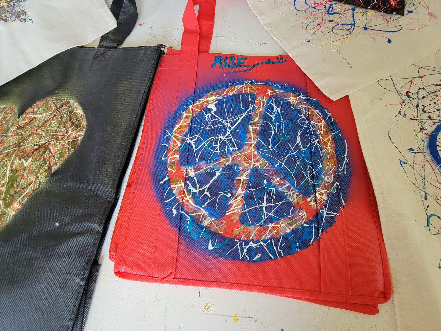 Paint Splatter Bags - "I Made It" In store event only