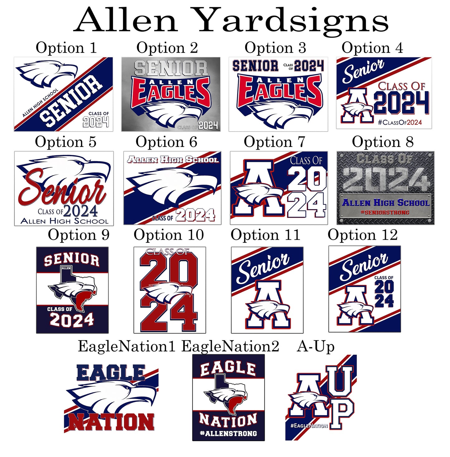 Allen Graduation Signs