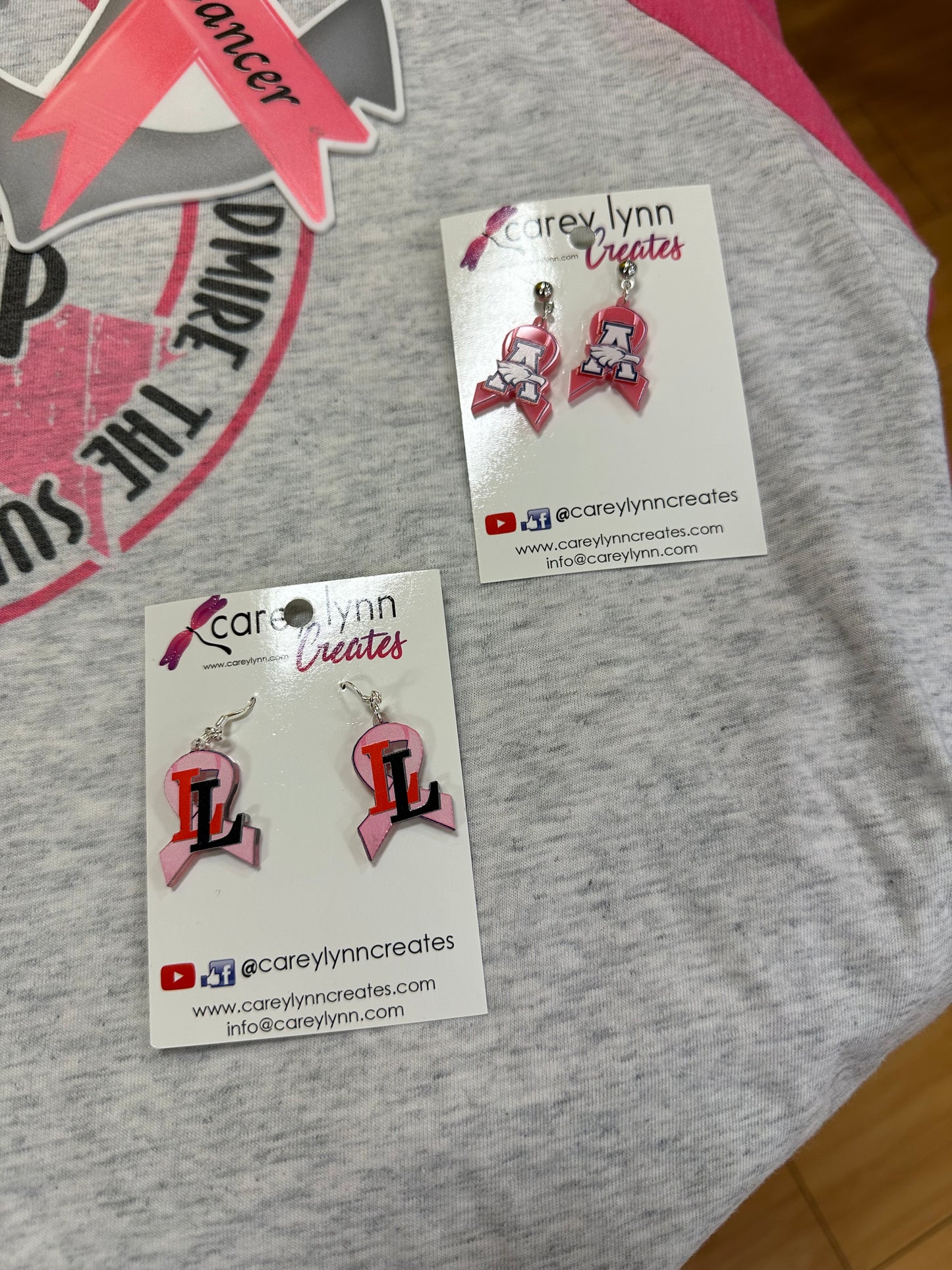 Allen School Spirit Cancer Awareness Earrings