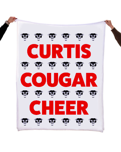 Custom Minky Blanket - Curtis Cougar Cheer