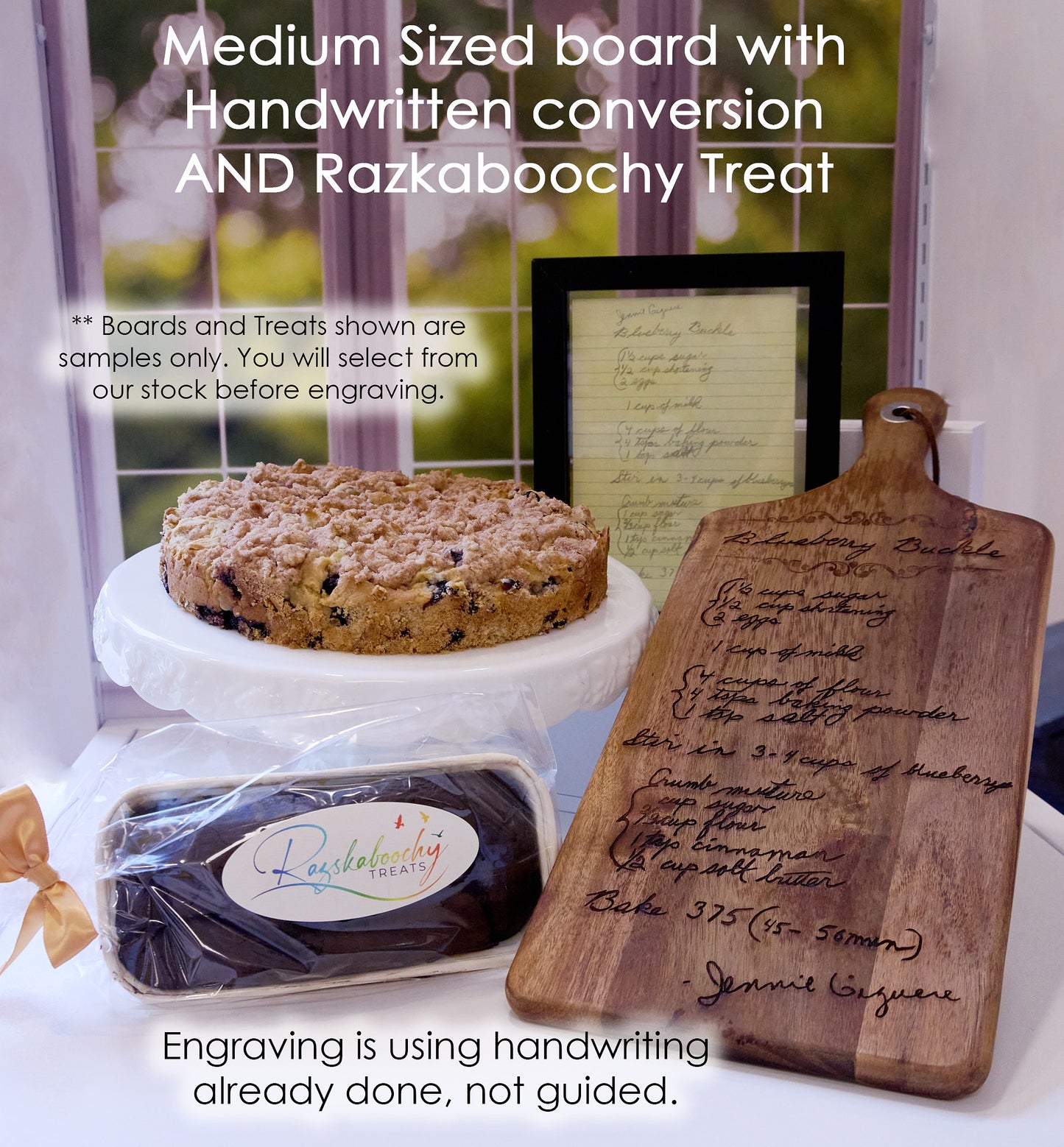 Handwritten Note on Medium Board with a Razkaboochy Treat