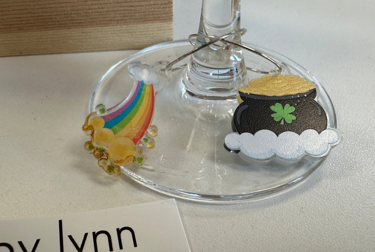 St. Patrick's Day Wine Charms