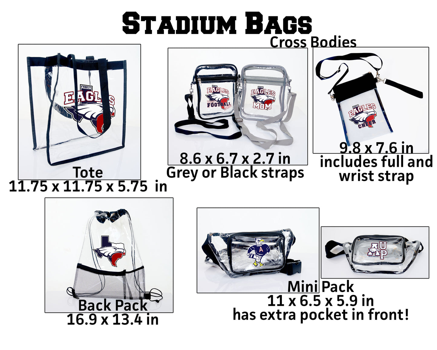 Plano Senior High School Stadium Bags